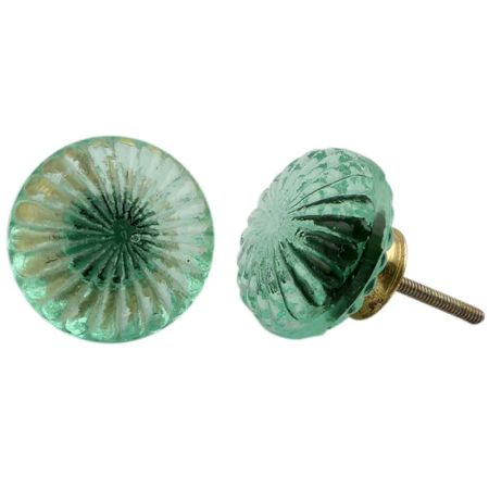 Mint Daisy Flower Knob